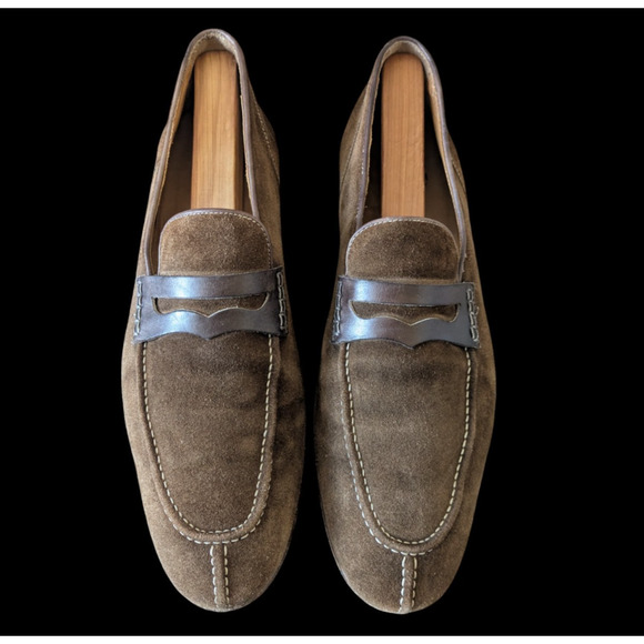 Elegant Brown Suede Men\'s Loafers